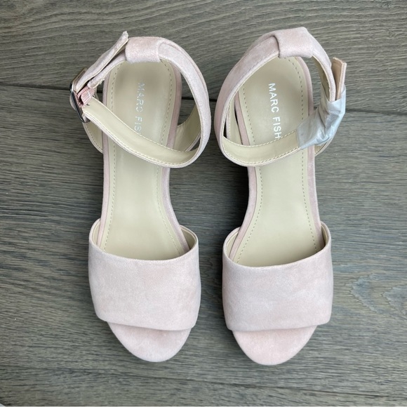 Marc Fisher Womens Rillia Suede Open Toe Casual Platform Pink Sandals - Size 8 - Picture 3 of 17
